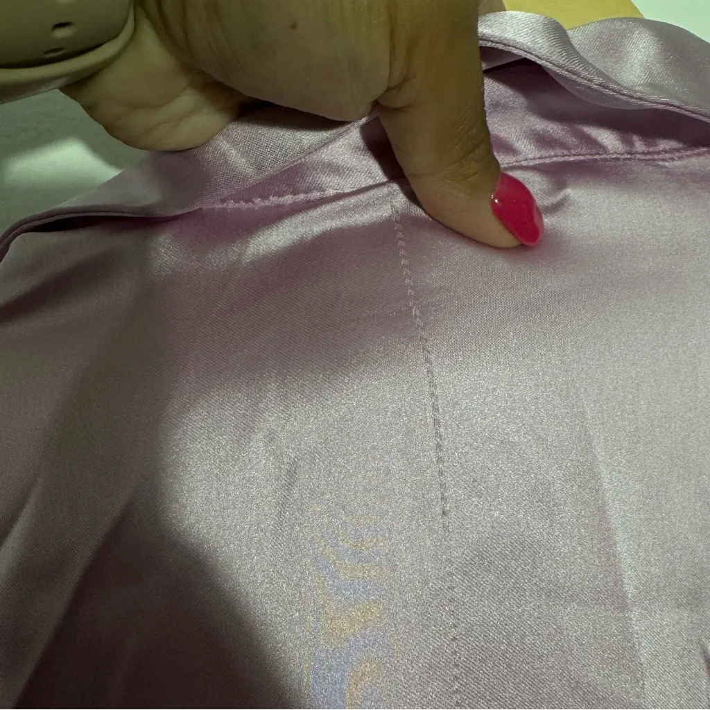 ZARA NWOT  Satin Effect Short Pink Dress Size‎ Medium - Image 9