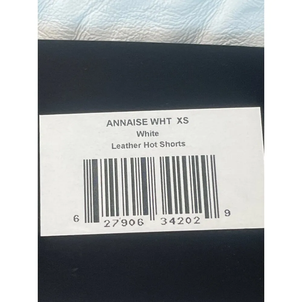 Lamarque Annaise Lamb Leather Shorts in White XSmall New Womens Hot Size XS - Image 9