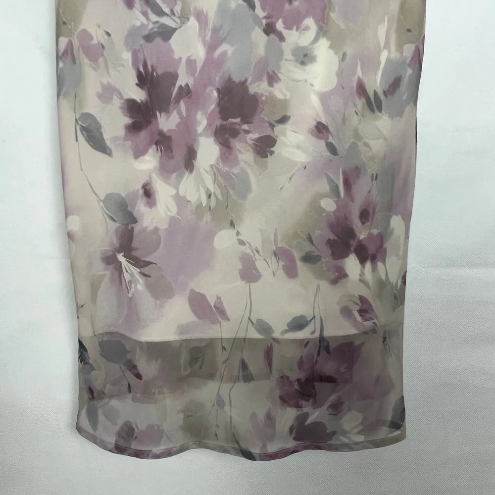 Connected Apparel Y2K Vtg Floral Midi Dress Medium Party Wedding Guest Whimsical - Image 5