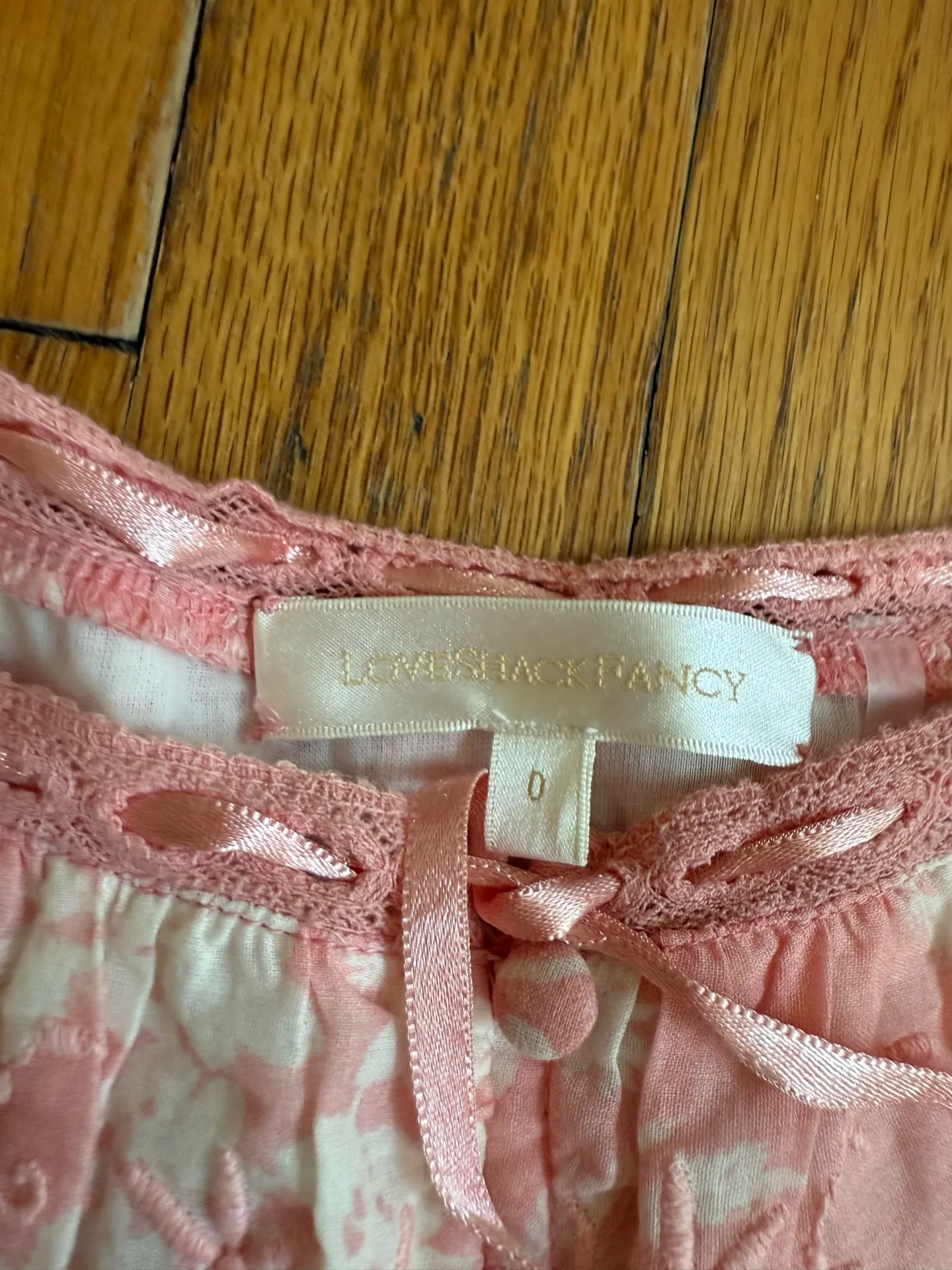 Love Shack Fancy Mini Dress Pink - Image 2