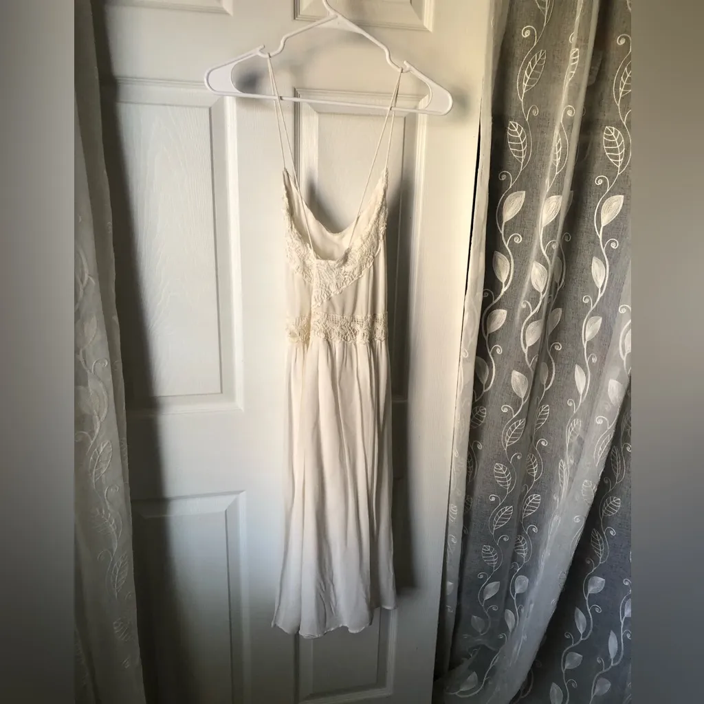 Zara Elegant Lace Trim midi Dress women size S - Image 8