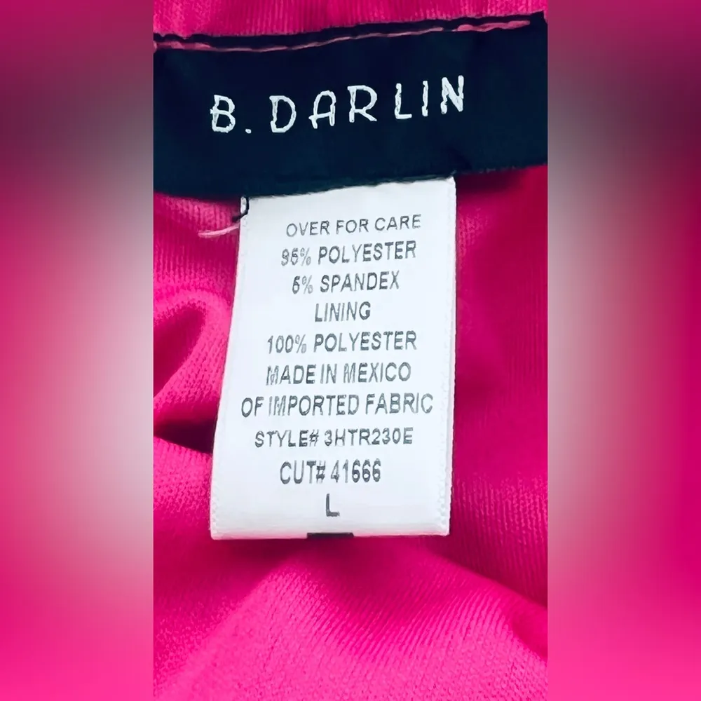 B Darlin Pink sequined Bodycon Dress with Spaghetti Straps for Prom - Image 5