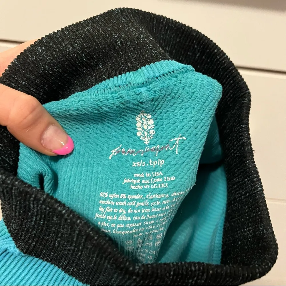 Free People Movement Tropical Teal Happiness Runs/Prajna Set XS/S - Image 10