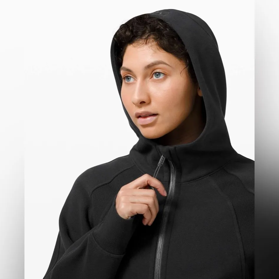 New! Lululemon Scuba Oversized Full Zip Hoodie Jacket Coat Cropped –Black – XS/S - Image 5