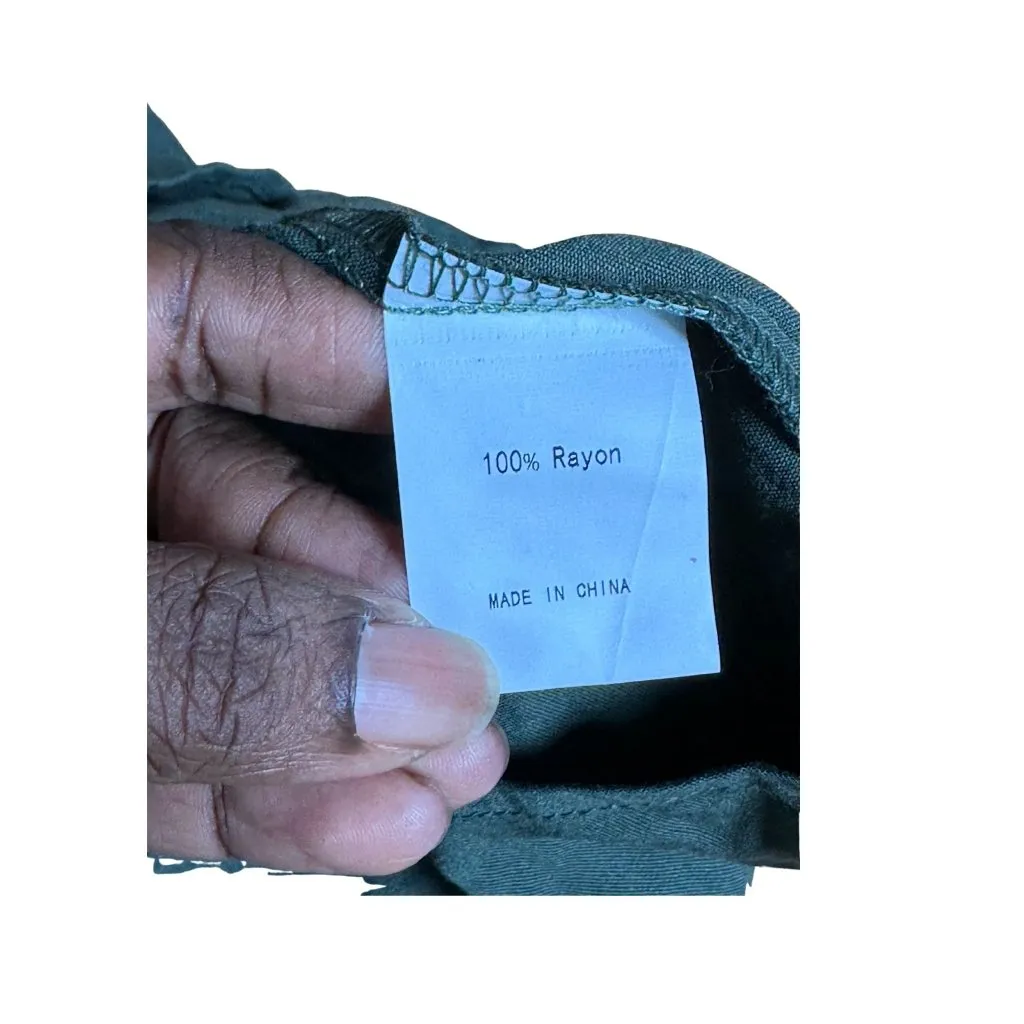 Sleeveless Green Tiered Maxi Dress XL Summer Beach Vacation Resort WearBy Sela T - Image 7