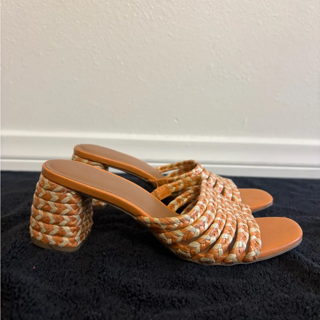 Universal Thread Orange Woven Mules - Image 2