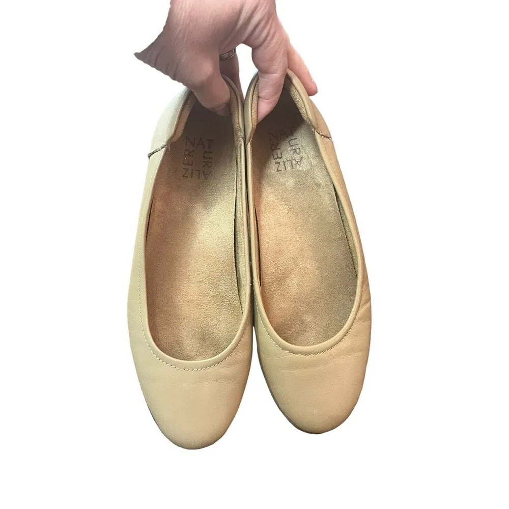 Naturalizer 9M Comfort Flexy Flat Ballet Dress Shoes Nude Tan Beige - Image 3