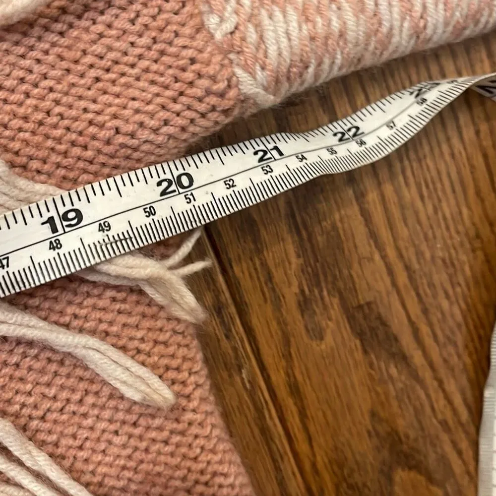 Madewell wool diamond fringe sweater size small - Image 9