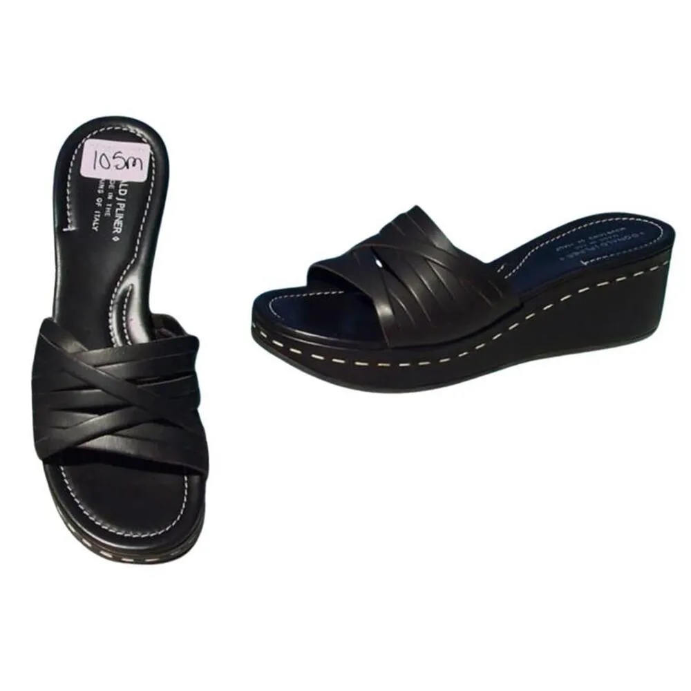 Donald Pliner Couture Vachetta Leather Shoe New 10.5 Rubber Sole Slide $275 NIB Brown - Image 2