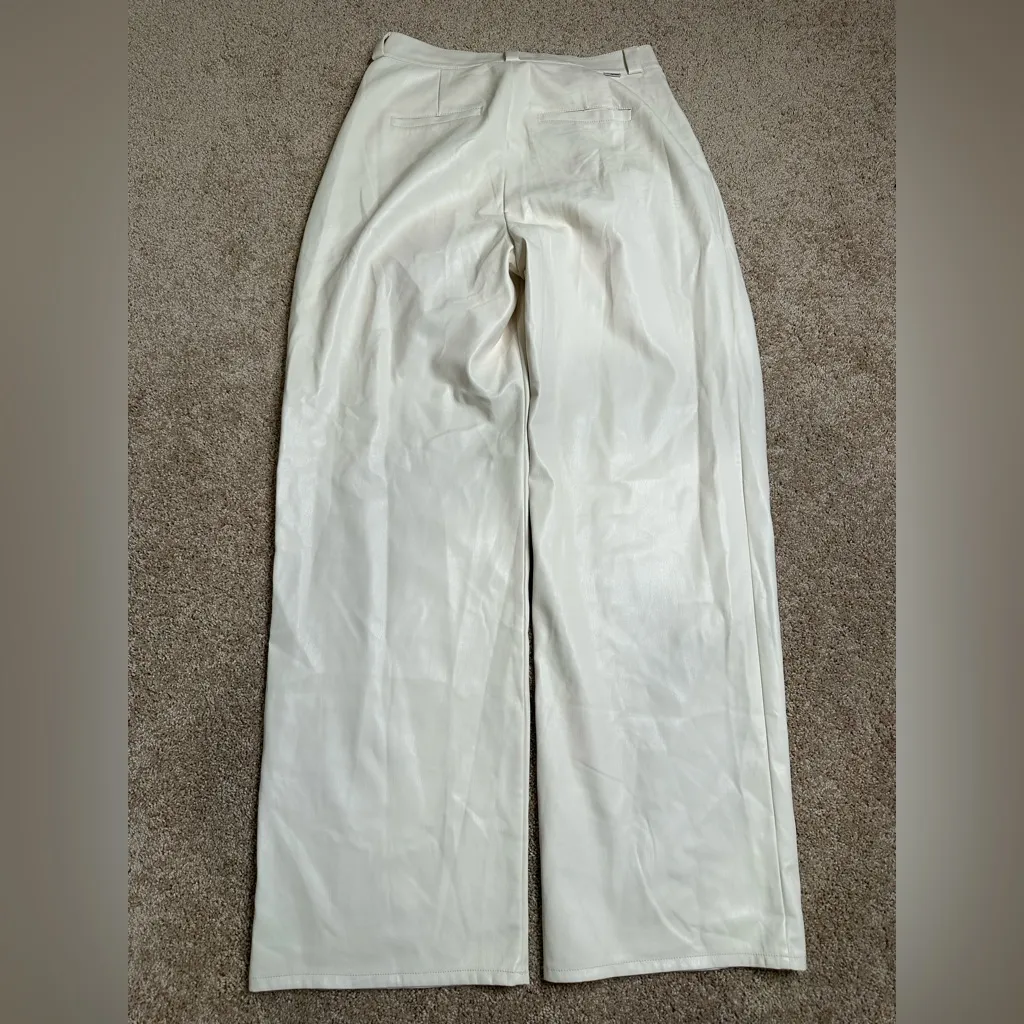 MOTHER High Waisted Tunnel‎ Vision Pleated Prep Leather Pants Size 29 - Image 7