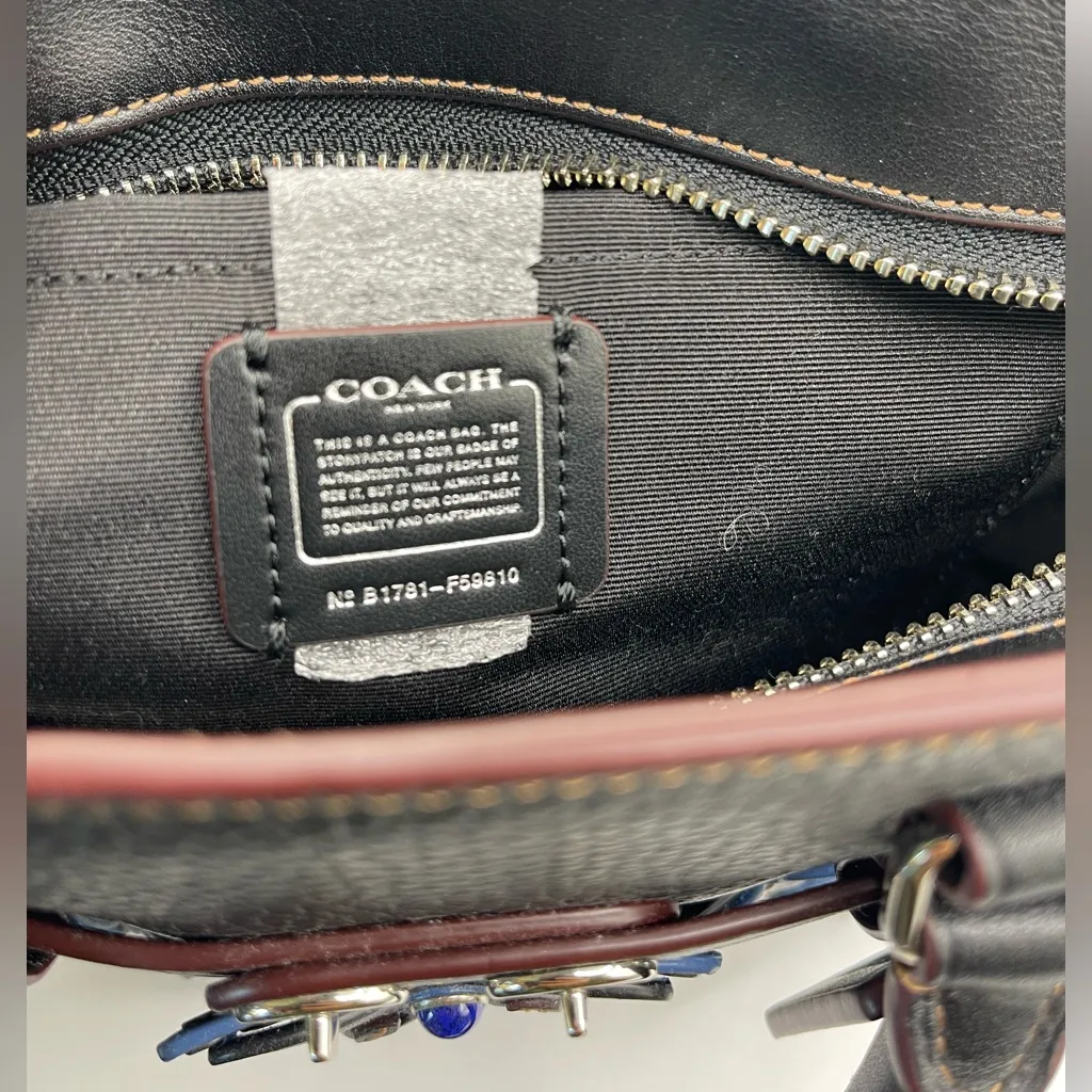 Coach Mini Blake Carryall in Pebble Leather Whit All Over  Butterfly Appliqué - Image 9