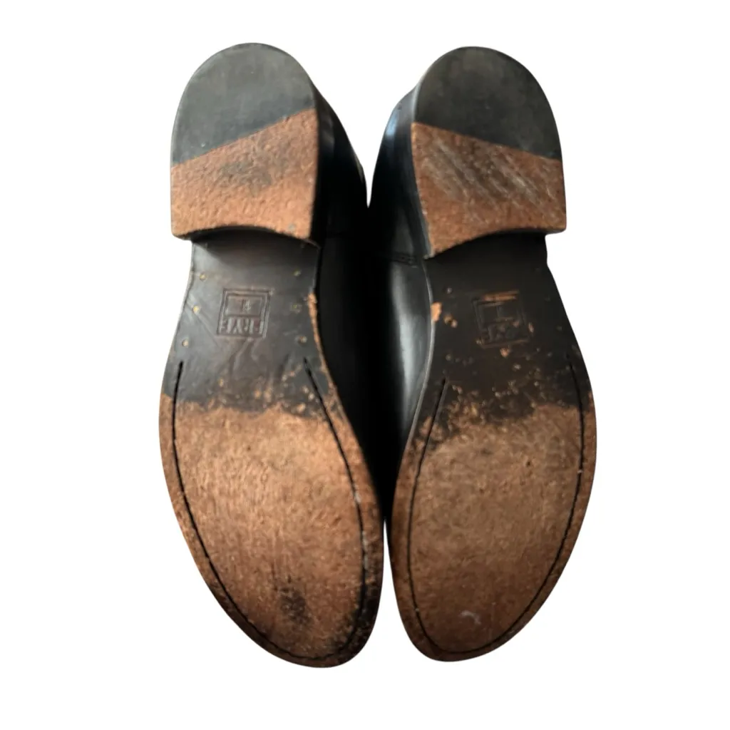 Frye - Melissa Button Back Zip Tall Boots Black Leather Sz 6.5B (Extended Calf) - Image 9