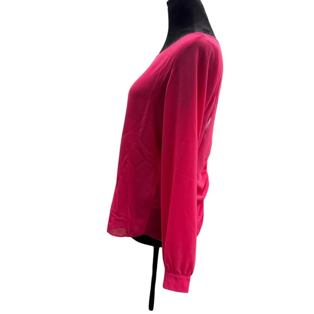 Naked Zebra Fuchsia Open-Back Blouse size small - Image 4