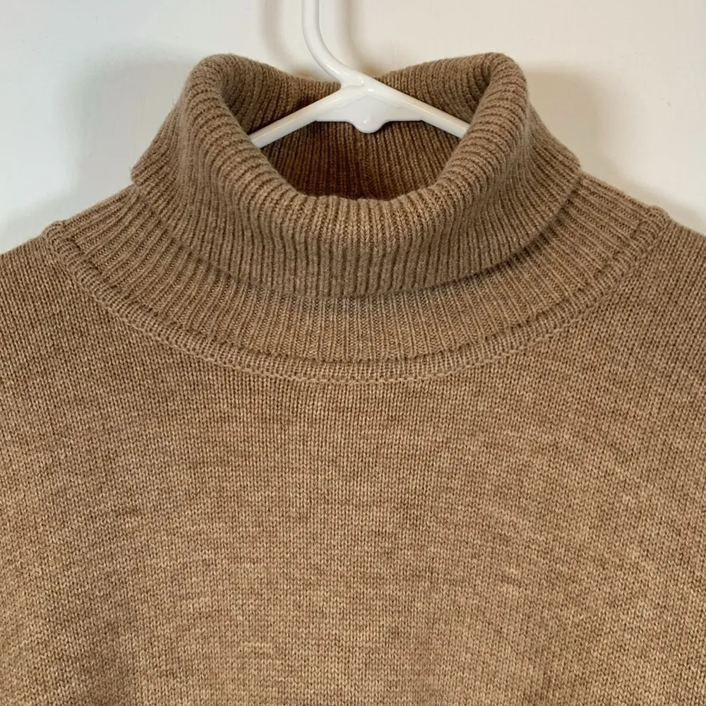 Boss Hugo Boss Carmel Tan Wool Cashmere Poncho Sweater OSFM EUC #3584 - Image 2