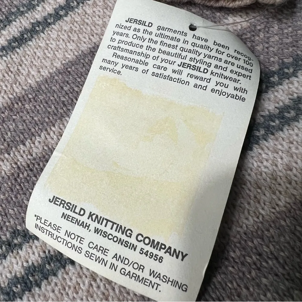 Vintage Jersild Viking Knits Wool blend striped crewneck sweater Made in USA Gray Size M - Image 7