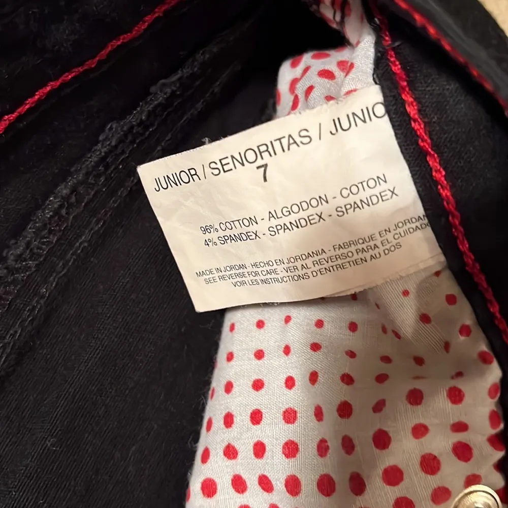 Vintage GLO black jeans style pants Junior size 7 - Image 5