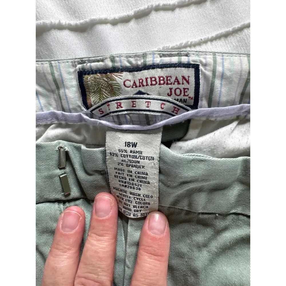 Caribbean Joe Women’s 18x30 Stretch Slacks – Light Green, Mid-Rise, Straight Leg - Image 6