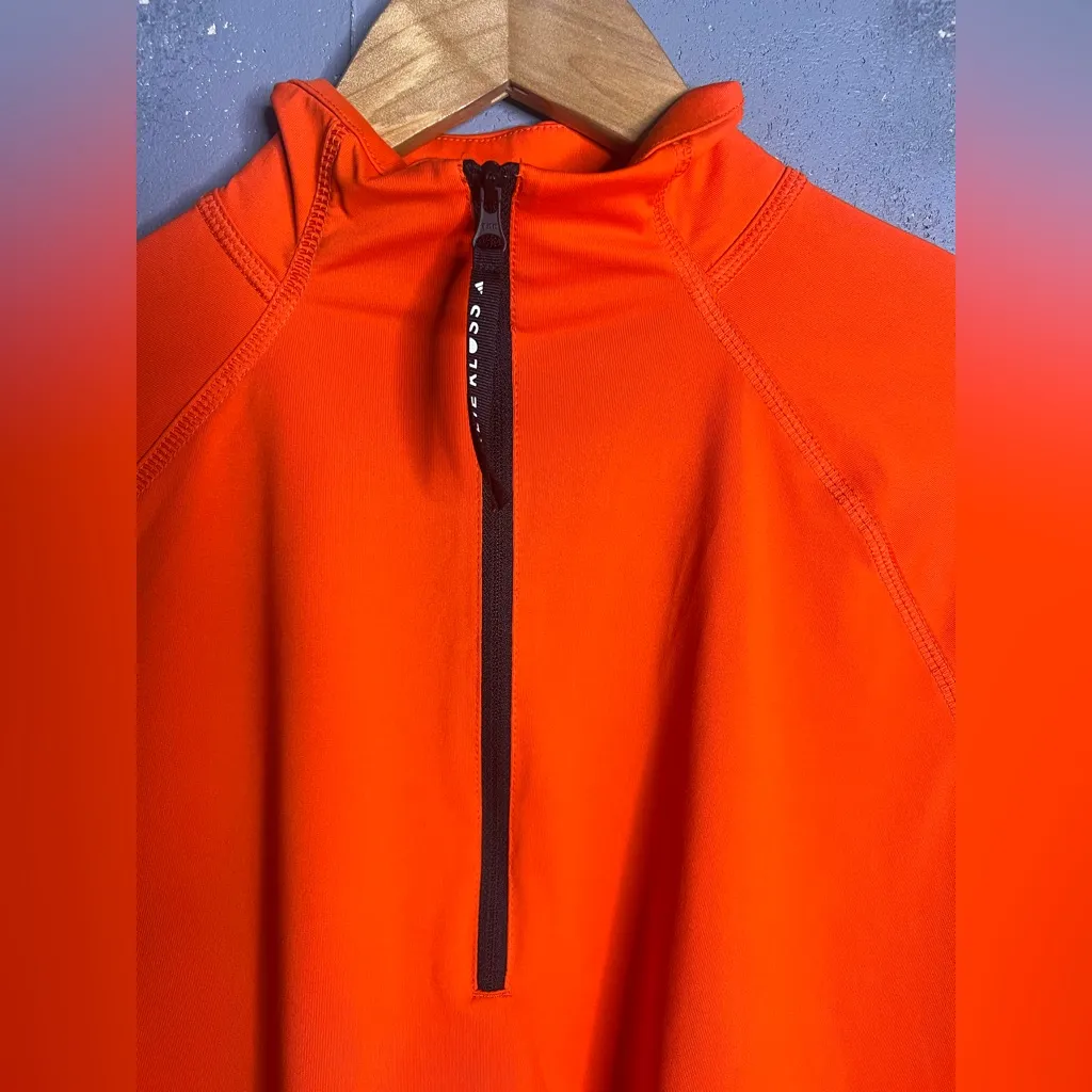 ADIDAS Karlie Kloss Adidas Orange Quarter Zip .Size M - Image 3