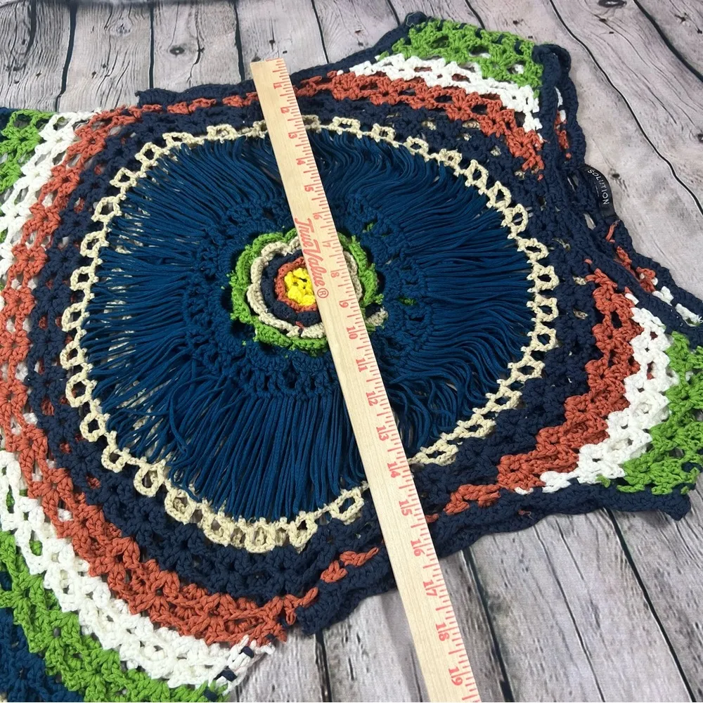 Solution Multicolored Bohemian Open Knit Sleeveless Pullover (A21) Size undefined - Image 12