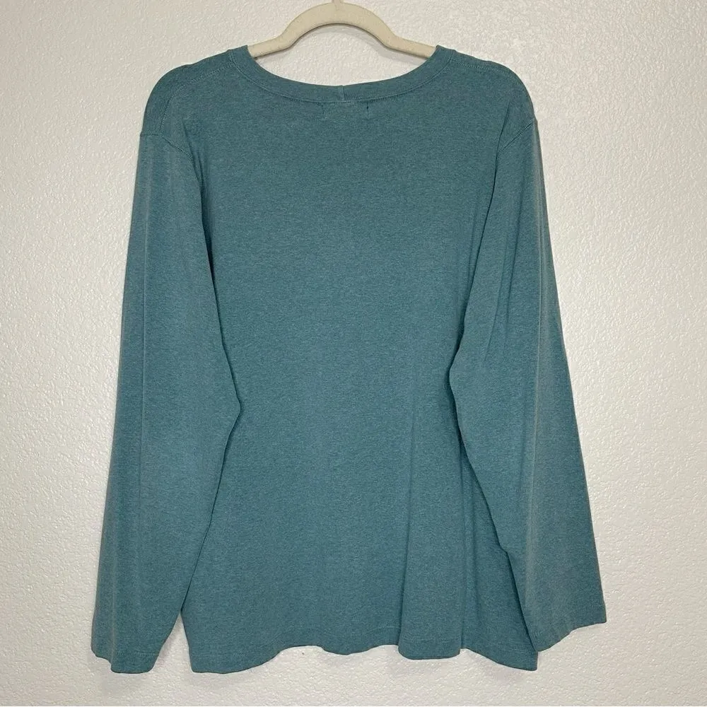 Lands’ End Green Crewneck Long Sleeves Women’s Sweatshirt - Image 5