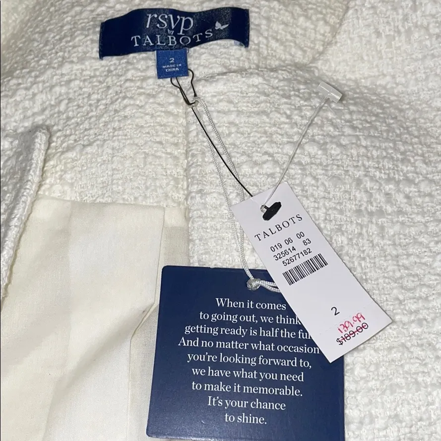 NWT rsvp by TALBOTS SCALLOP-TRIM TWEED JACKET - Image 7