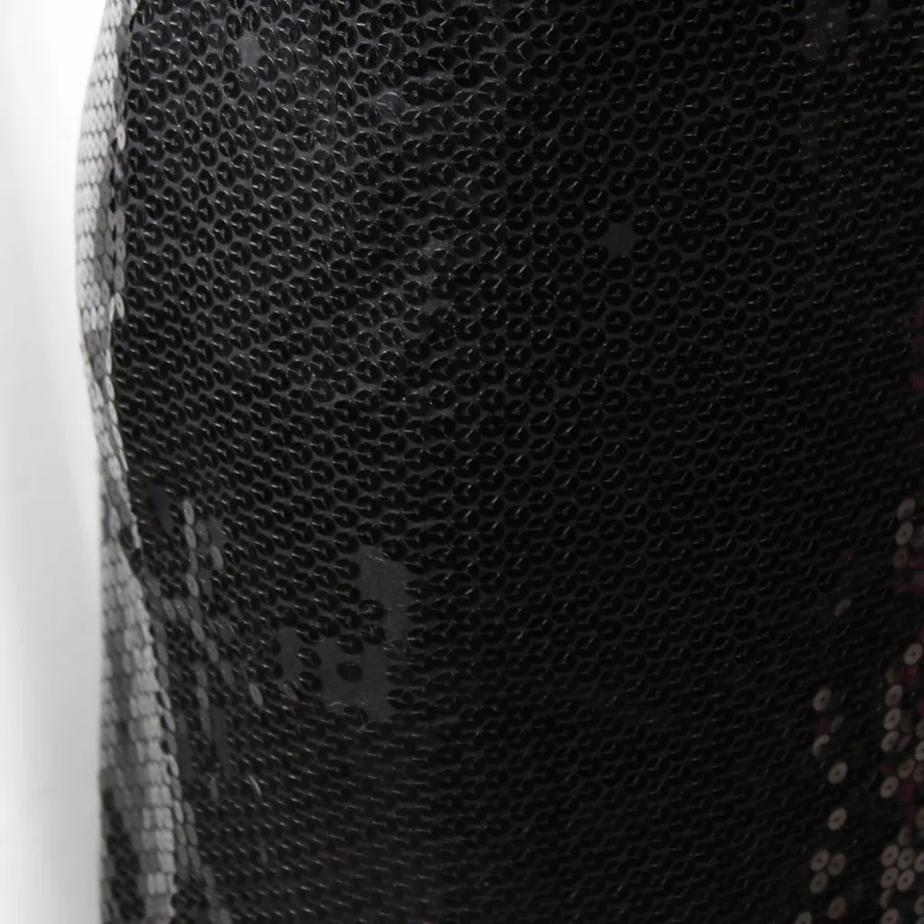 Black Sequin Tina Turner Style Cocktail Dress 13/14 Vintage 1980s - Image 11