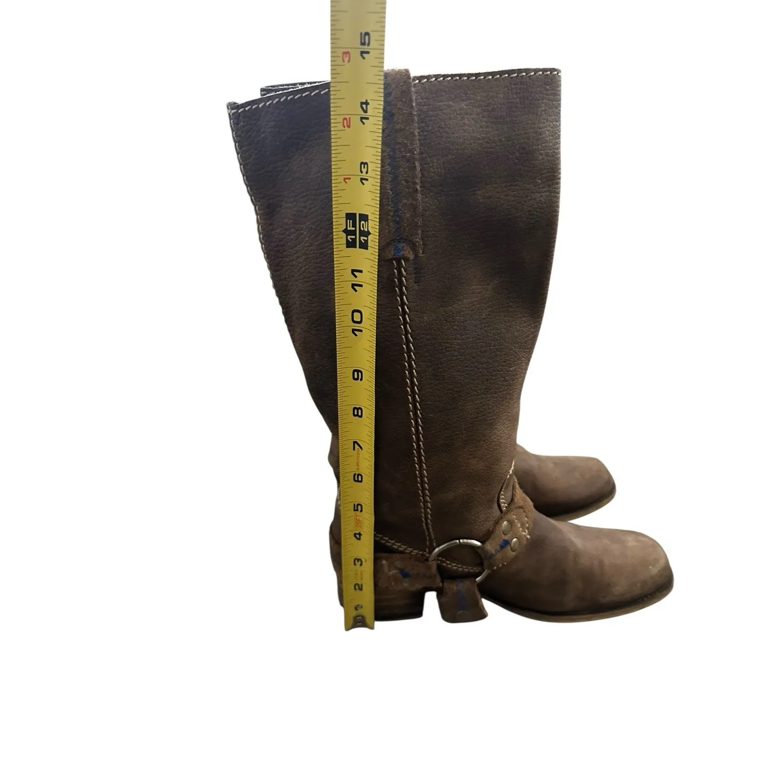 Bed Stu Womens Roma Harness Biker Moto Motorcycle Boots Size 8 Brown - Image 8