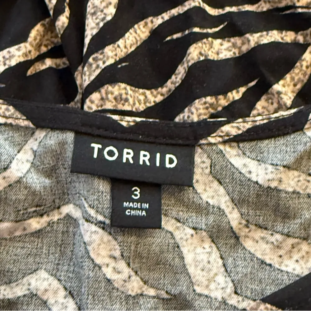 Torrid Ava Stretch Challis Wave Tiger Print Cami Tank Size 3X Animal Edgy Rocker - Image 8