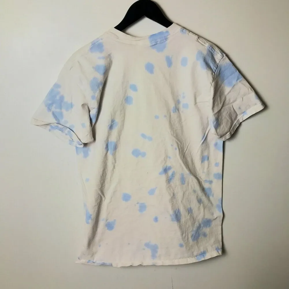 Vintage 90s Hard Rock Cafe Washington D.C. Tie Dye T Shirt Blue White Logo - Image 3