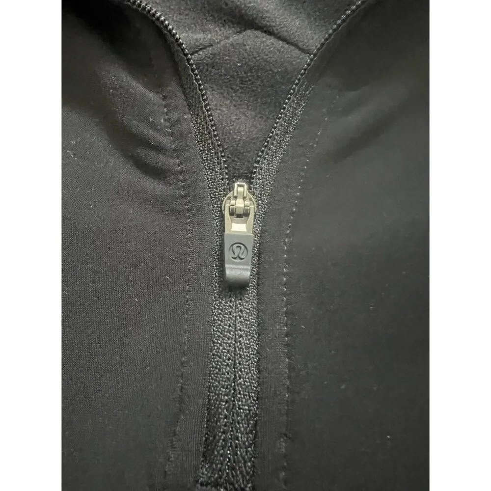 Lululemon 12 Running 1/2 1/4 Zip Pullover Mock Top Black Reflective Chevron - Image 8