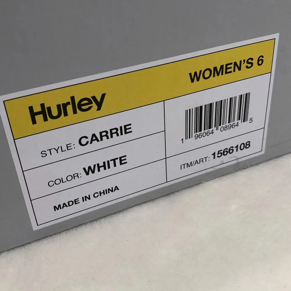Hurley Carrie Lightweight White Low Top Lace Up Canvas Sneakers Shoes Womens 6. - Image 14
