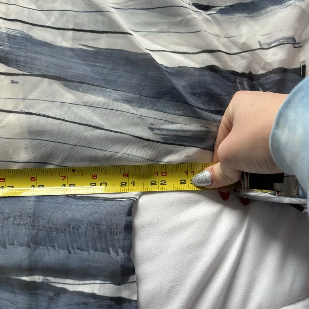 Linea Domani Womens Size Small Blue Short Sleeve Blouse Office Business Casual - Image 5