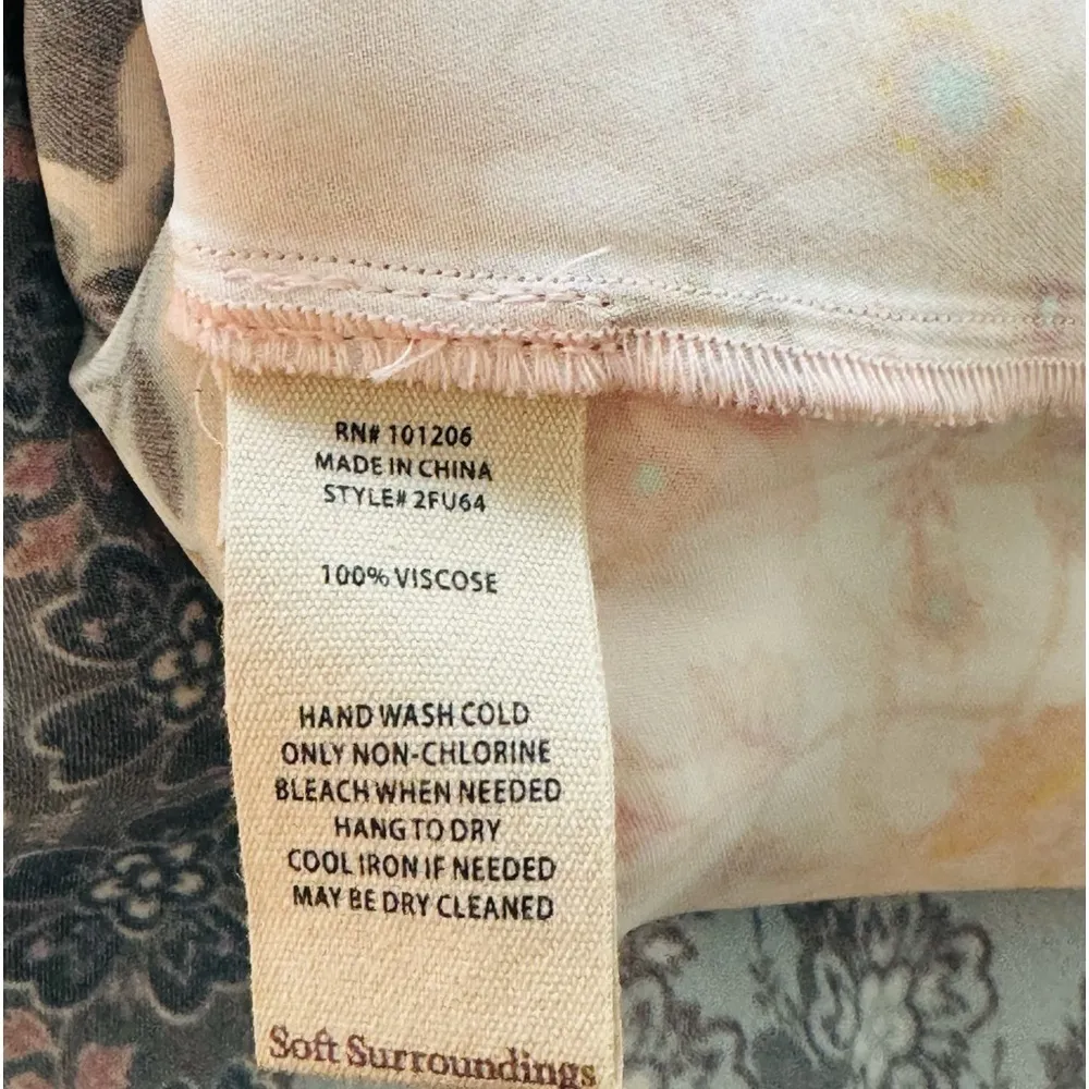 SOFT SURROUNDINGS Silky Floral Button Down Maxi Shirt Dress Size XL NEW - Image 11