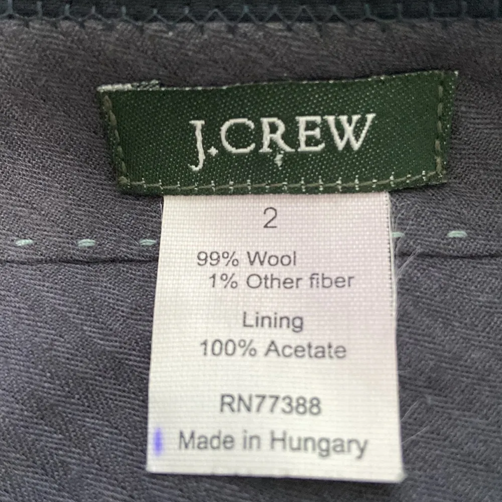 J Crew Women’s Navy Blue Wool Pinstripe Pencil Skirt Size 2 - Image 4