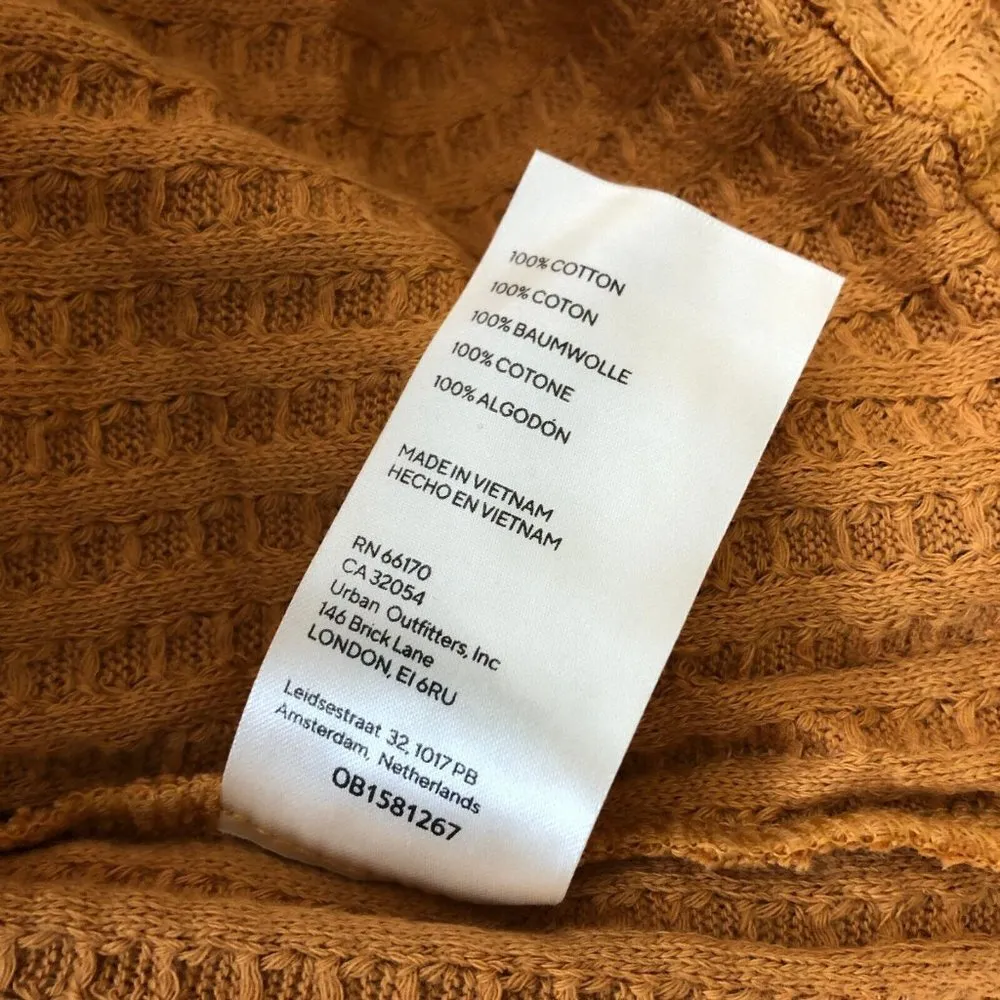 Free People Juicy Long Sleeve Top Cowl Neck Thermal Canyon Moon Orange S - Image 6