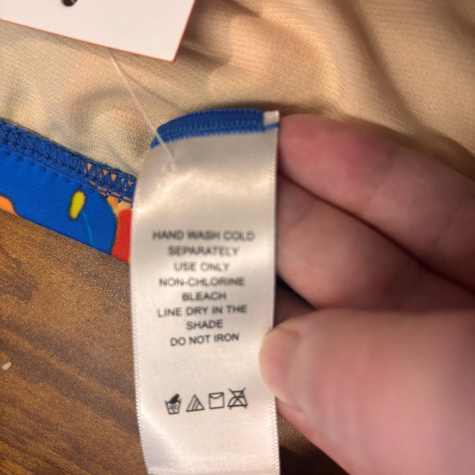 NWT Swimsuits For All Size 4‎ Hawaiian Floral Print Swim Bottoms Slimming Bikini Blue - Image 5