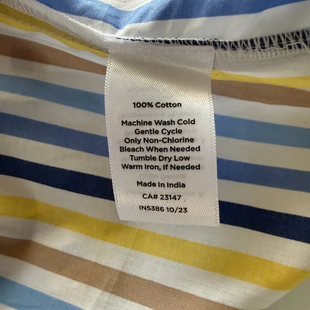 Talbots PS multicolored striped collared long sleeve button down shirt - Image 9