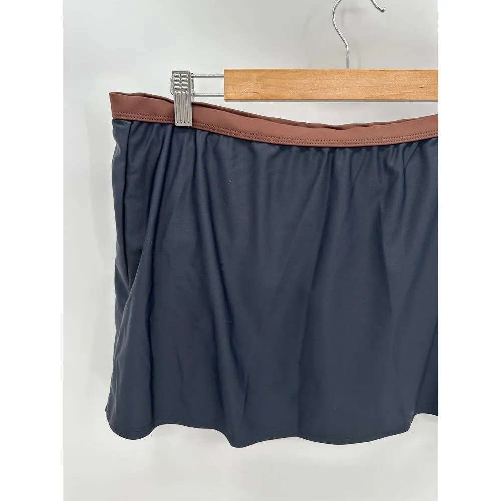 A.N.A Black Brown Swim Skirt Bathing Suit Bottoms Womens Size 18W NWT - Image 3