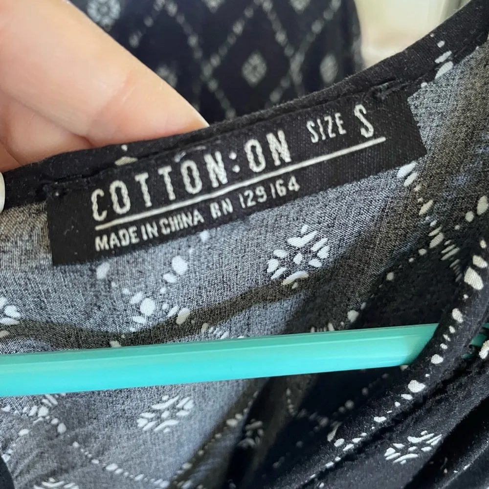 Cotton On Black Patterned Romper - Image 2