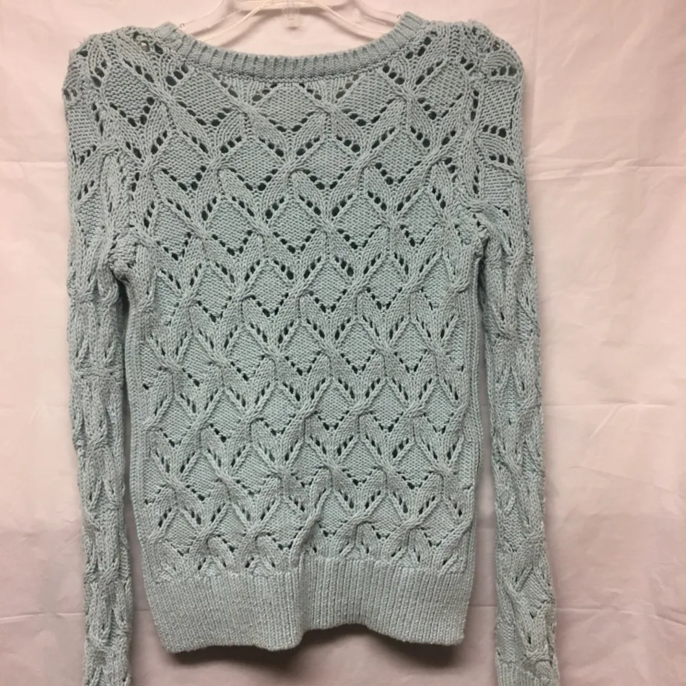 Ann Taylor LOFT Crochet Knit Cable Sweater - S - Image 2