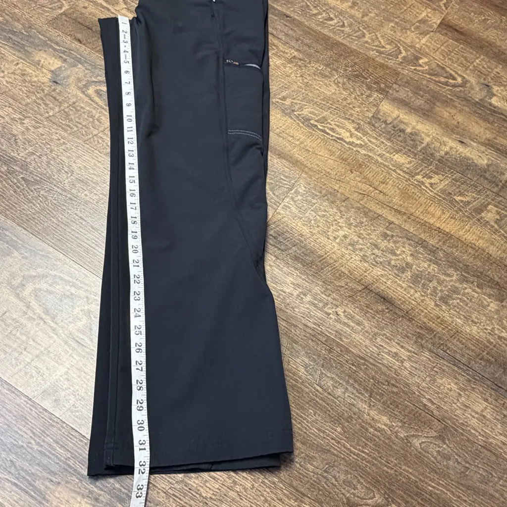 Title Nine Genie Hiking Pants Women 12 Black Stretchy Soft-shell Water Resistant - Image 9