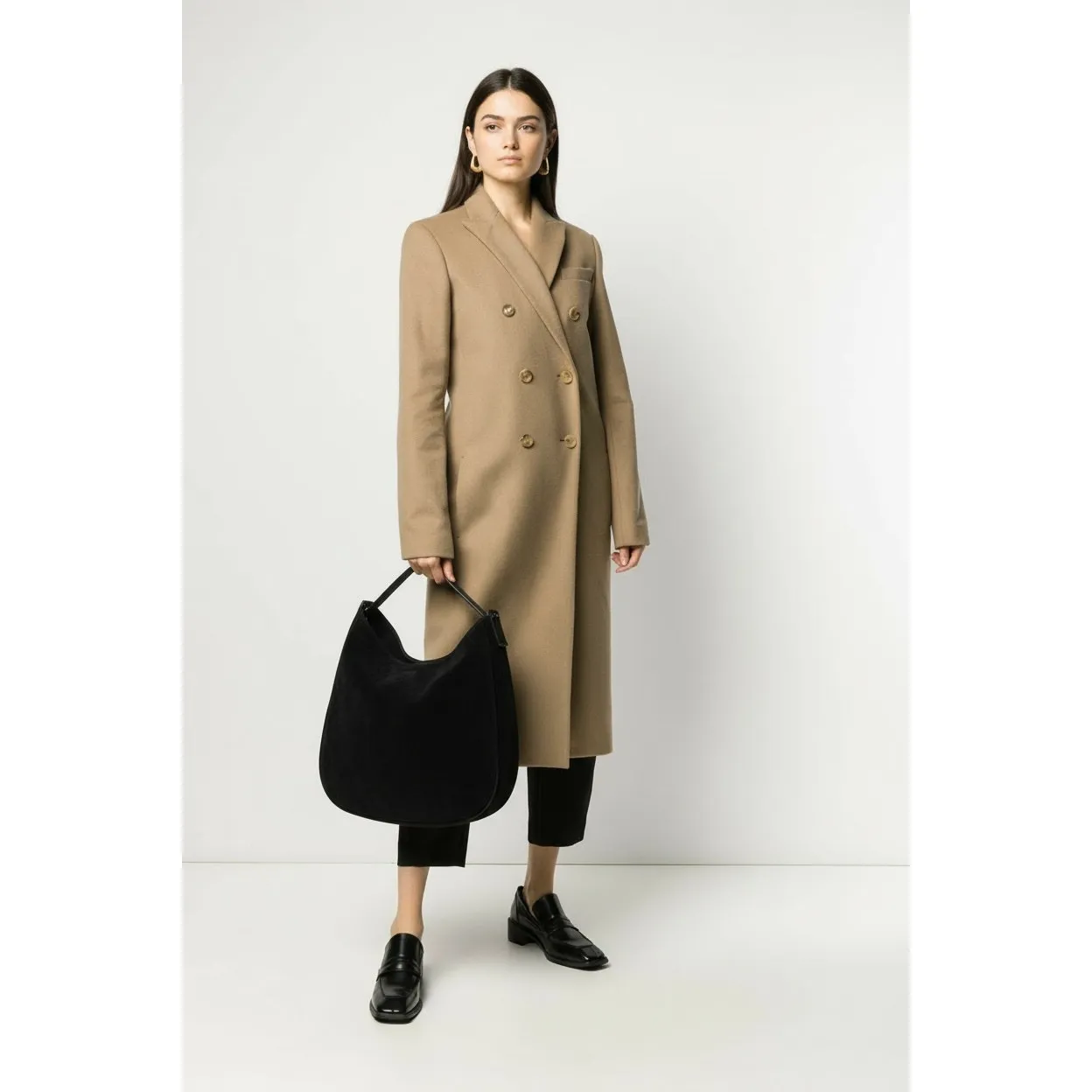 Tod’s Oboe Large Black Suede and Leather Zip Tote Bag - Image 2