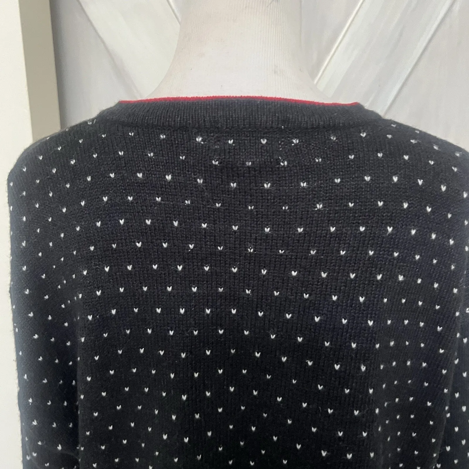 Koret Vintage Christmas Cardigan Sweater size Medium Fair Isle Snowflake Granny Blue - Image 8