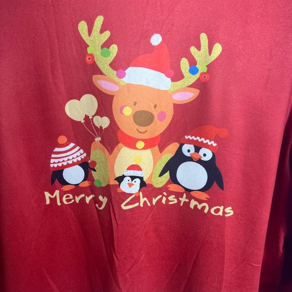 Christmas Woman’s Pjs Set Size L Long Sleeves and Pants Comfy Characters￼ Red Size L - Image 3