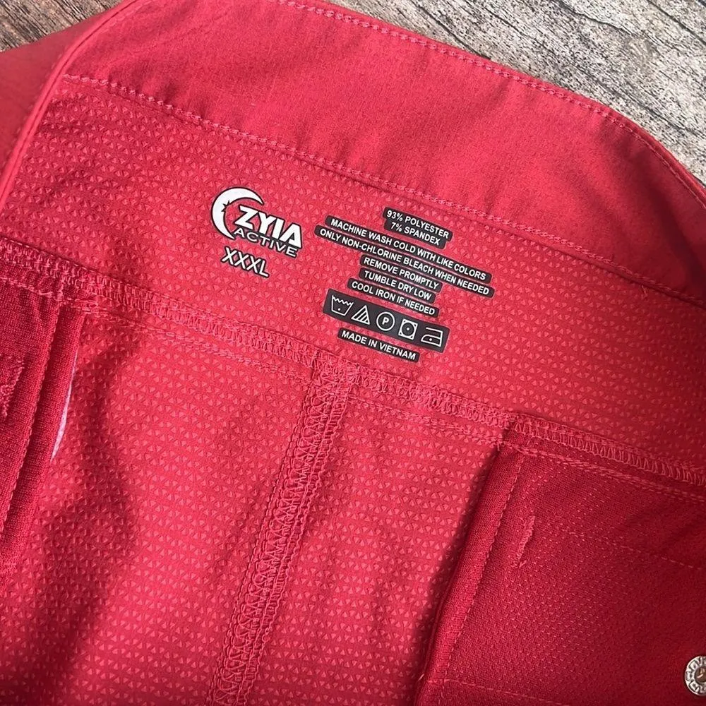 Zyia Active Women's Trail Shorts Size XXXL Red Belted Athletic Hiking #166 - Image 8