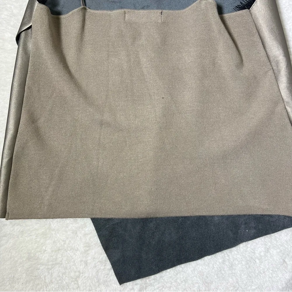 Zara Faux Leather Lace Trim Knit Back Cami - Image 9