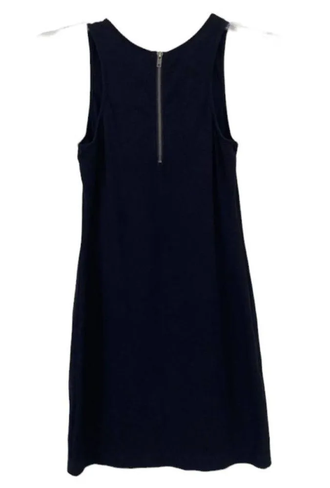 BDB David Bitton Black Sleeveless Dress Faux Leather Detail Sz M - Image 2