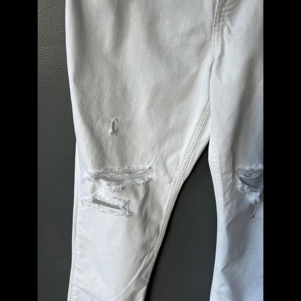 size 29 White Distressed Boyfriend Jeans - Image 5