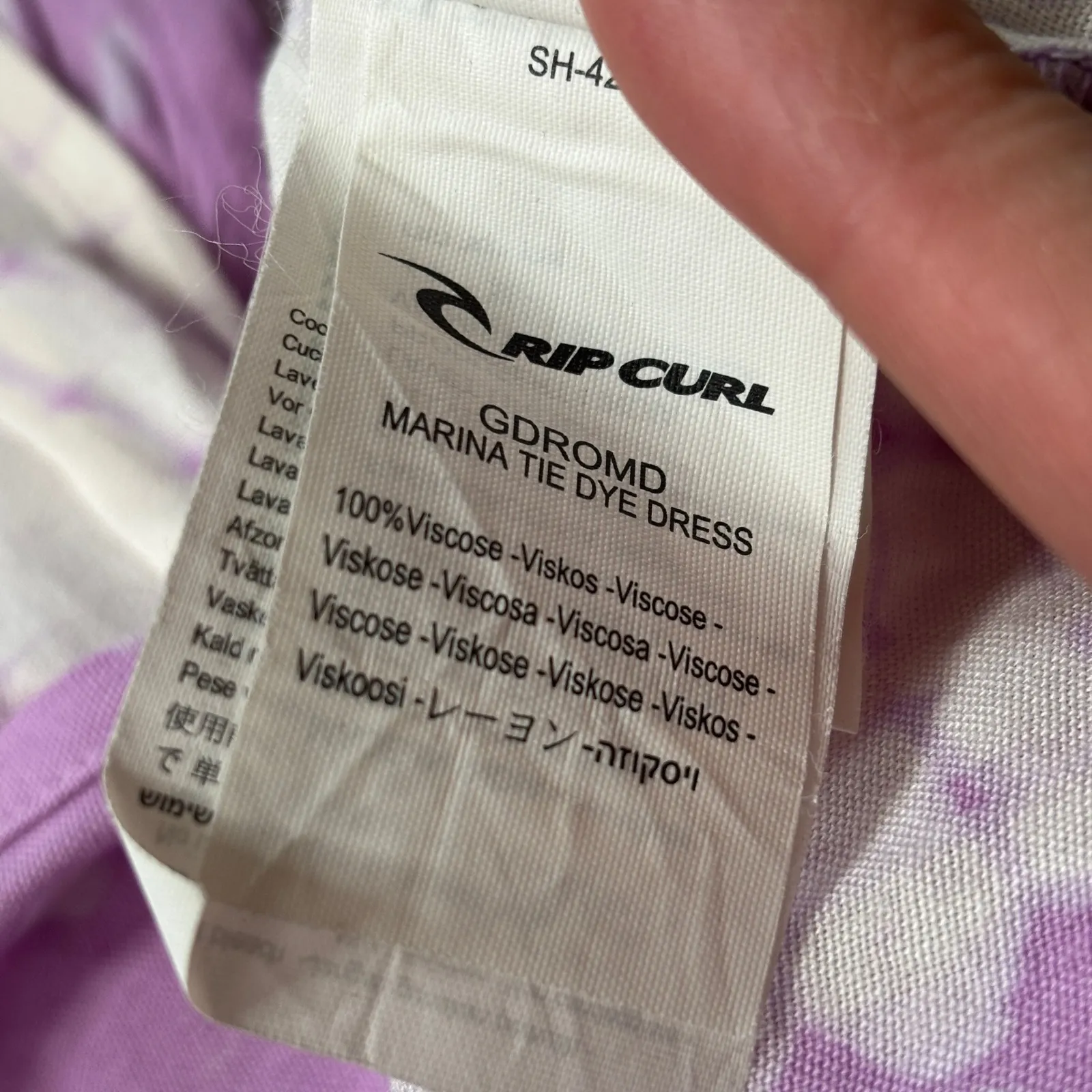 NWT Rip Curl Marina Tie Dye Dress Purple Beach Surf Coastal Festival Boho Y2K L - Image 5