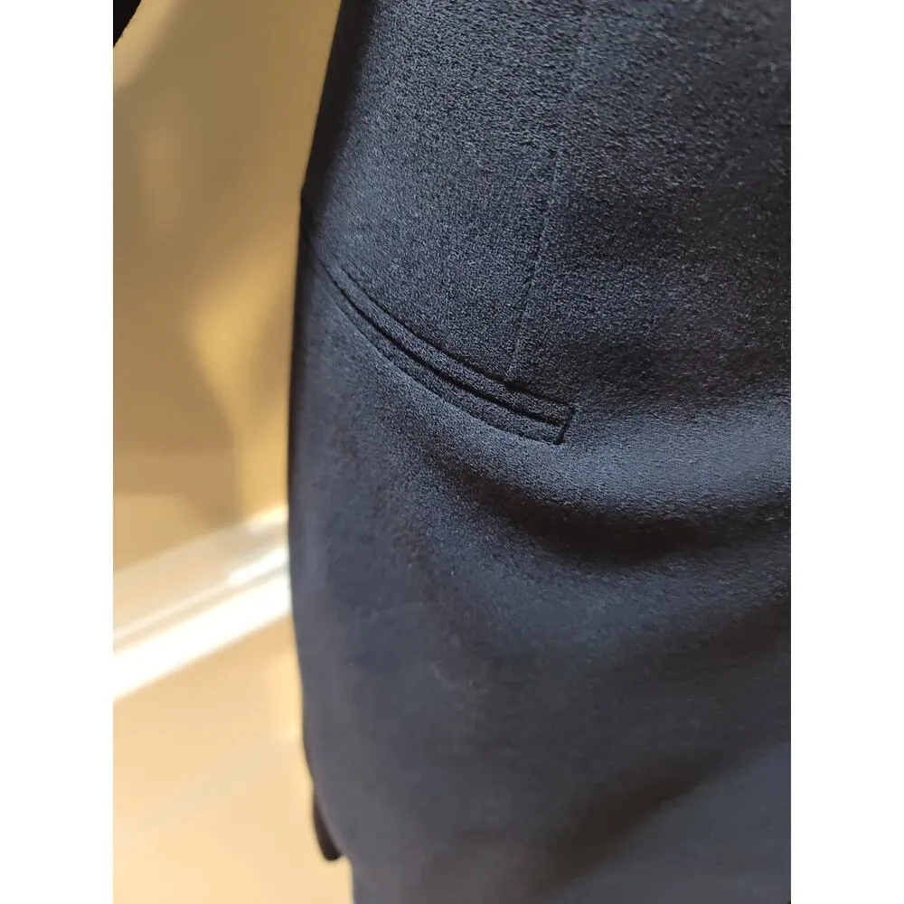 Josephine Chaus 2 Piece Blazer & Skrit Suit Womens 12 Blue 100% Wool Long Sleeve - Image 13